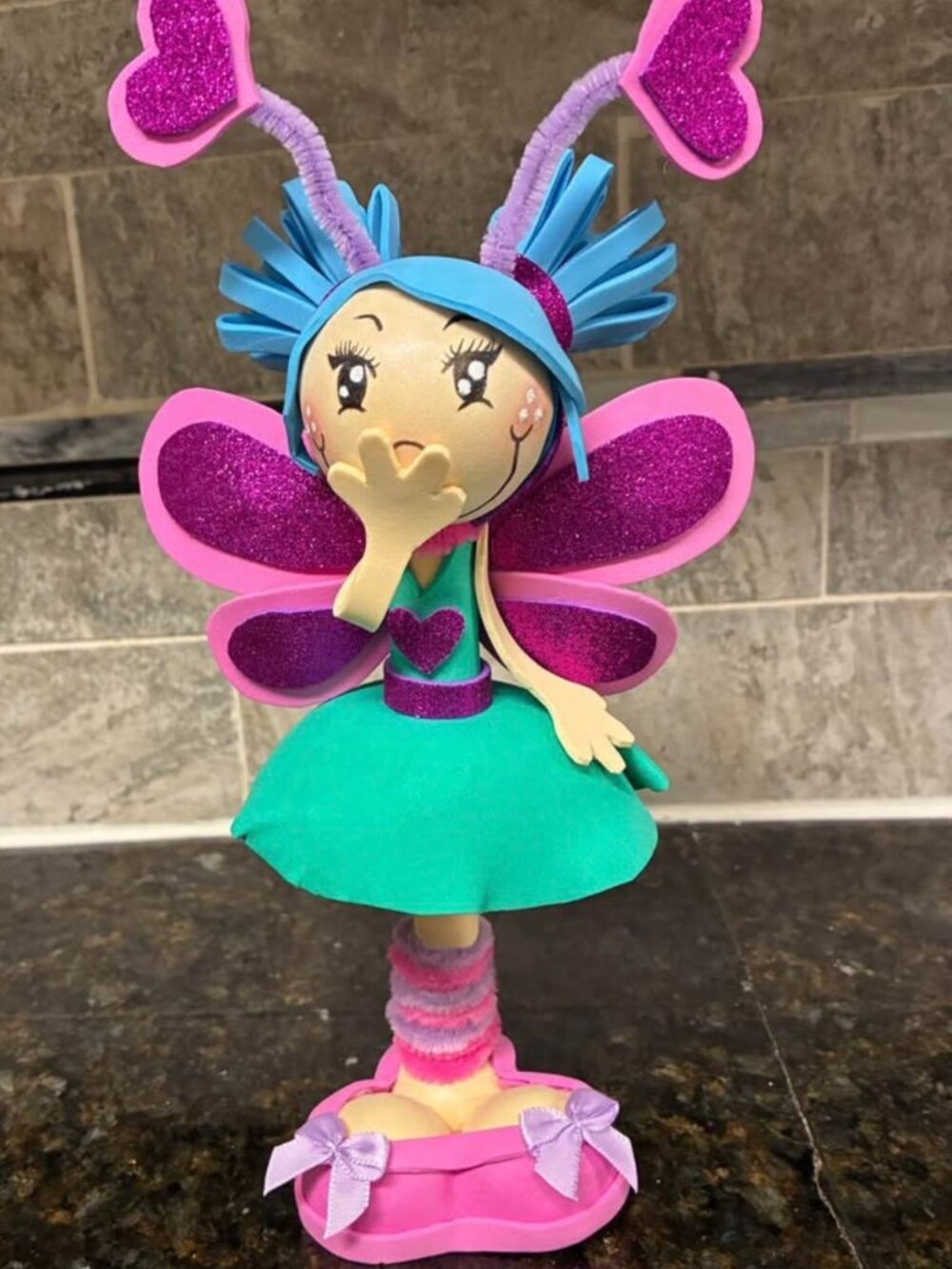 Handmade Fairy Pens with Glitter Wings and Antennae